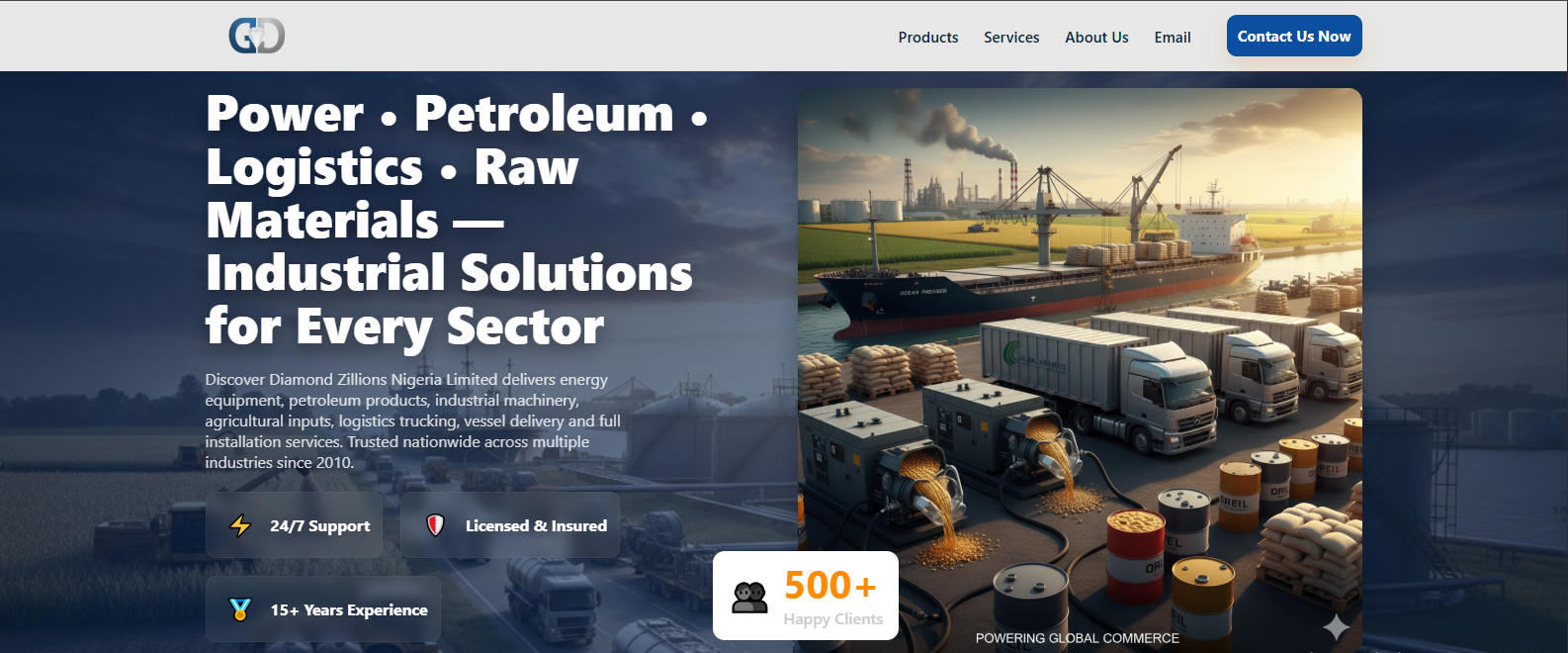 Discover Diamond Zillions energy company website