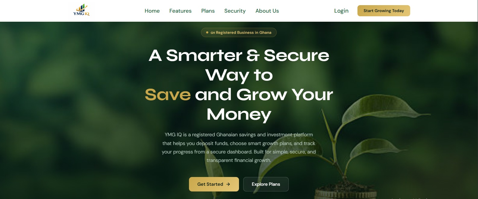 YMG IQ savings and investment platform